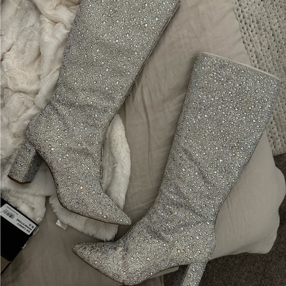 Betsey Johnson Shoes Betsy Johnson Rhinestone Tall Boot New Sparkle